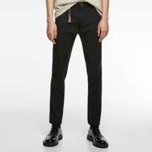 Zara Slim Fit Chino Pants, Size 29, Black